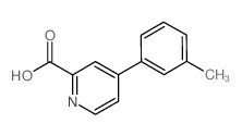4-(3-Methylphenyl)pyridine-2-carboxylic acid结构式