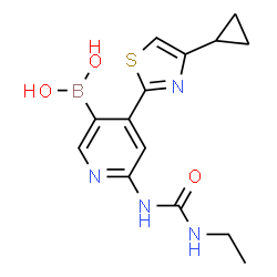 4-(4-cyclopropylthiazol-2-yl)-6-(3-ethylureido)pyridin-3-ylboronic acid picture