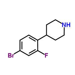 4-(4-Bromo-2-fluorophenyl)piperidine structure