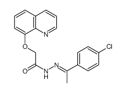 N'-[(1E)-1-(4-chlorophenyl)ethylidene]-2-(quinolin-8-yloxy)acetohydrazone结构式