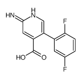 2-amino-5-(2,5-difluorophenyl)pyridine-4-carboxylic acid结构式