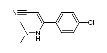 3-(4-chlorophenyl)-3-(2,2-dimethylhydrazinyl)acrylonitrile Structure