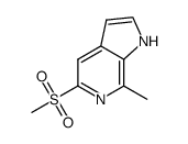 5-methanesulfonyl-7-methyl-1H-pyrrolo[2,3-c]pyridine结构式