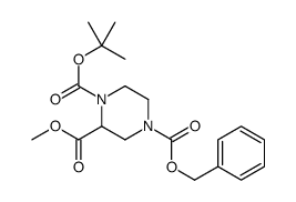 4-Benzyl 1-tert-butyl 2-methyl piperazine-1,2,4-tricarboxylate Structure