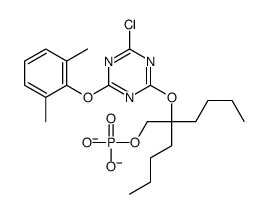 [2-butyl-2-[[4-chloro-6-(2,6-dimethylphenoxy)-1,3,5-triazin-2-yl]oxy]hexyl] phosphate结构式