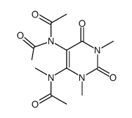 Diacetamide,N-(1,2,3,4-tetrahydro-1,3-dimethyl-6-N-methylacetamido-2,4-dioxo-5-pyrimidinyl)- (6CI) structure