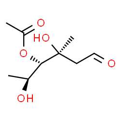 4-O-Acetyl-3-C-methyl-2,6-dideoxy-L-arabino-hexose结构式