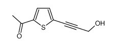 1-[5-(3-羟基-1-丙炔)-2-噻吩]-1-乙酮结构式