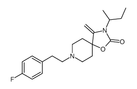 3-butan-2-yl-8-[2-(4-fluorophenyl)ethyl]-4-methylidene-1-oxa-3,8-diazaspiro[4.5]decan-2-one结构式