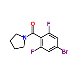 1-[(4-Bromo-2,6-difluorophenyl)carbonyl]pyrrolidine structure