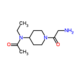 N-Ethyl-N-(1-glycyl-4-piperidinyl)acetamide结构式