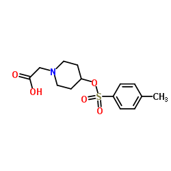 (4-{[(4-Methylphenyl)sulfonyl]oxy}-1-piperidinyl)acetic acid Structure
