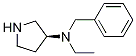 Benzyl-ethyl-(S)-pyrrolidin-3-yl-aMine Structure