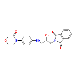 2-[(2S)-2-Hydroxy-3-{[4-(3-oxo-4-morpholinyl)phenyl]amino}propyl]-1H-isoindole-1,3(2H)-dione picture