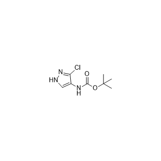 tert-Butyl N-(3-chloro-1H-pyrazol-4-yl)carbamate Structure