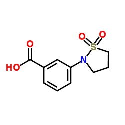 3-(1,1-Dioxido-1,2-thiazolidin-2-yl)benzoic acid结构式