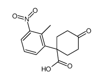 1-(2-Methyl-3-nitrophenyl)-4-oxocyclohexanecarboxylic acid Structure