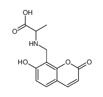 2-[(7-Hydroxy-2-oxo-2H-chromen-8-ylmethyl)-amino]-propionic acid Structure