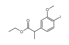 ethyl 2-(4-iodo-3-methoxyphenyl)propanoate Structure