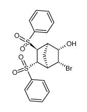 (1R,2S,3R,4R,5S,6S)-5,6-Bis-benzenesulfonyl-3-bromo-bicyclo[2.2.1]heptan-2-ol结构式