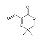 2H-1,4-Oxazine-3-carboxaldehyde, 5,6-dihydro-5,5-dimethyl-2-oxo- (9CI) structure