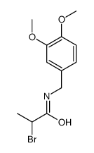 2-bromo-N-[(3,4-dimethoxyphenyl)methyl]propanamide结构式