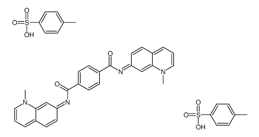 1-N,4-N-bis(1-methylquinolin-1-ium-7-yl)benzene-1,4-dicarboxamide,4-methylbenzenesulfonate结构式