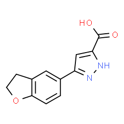 5-(2,3-Dihydro-1-benzofuran-5-yl)-1H-pyrazole-3-carboxylic acid structure