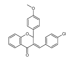 3-[1-(4-Chloro-phenyl)-meth-(E)-ylidene]-2-(4-methoxy-phenyl)-chroman-4-one Structure