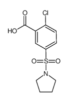 2-chloro-5-(pyrrolidin-1-ylsulfonyl)benzoic acid structure