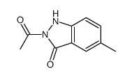3H-Indazol-3-one,2-acetyl-1,2-dihydro-5-methyl- Structure