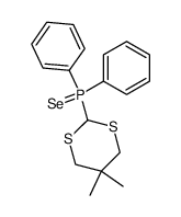 5,5-Dimethyl-2-[diphenyl(selenophosphinoyl)]-1,3-dithiane结构式