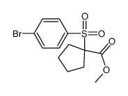 methyl 1-(4-bromophenyl)sulfonylcyclopentane-1-carboxylate Structure