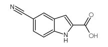 5-氰基-1H-吲哚-2-羧酸结构式