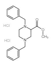 2-piperazinecarboxylic acid, 1,4-bis(phenylmethyl)-methyl ester,dihydrochloride Structure