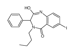 4-butyl-7-iodo-3-phenyl-1,3-dihydro-1,4-benzodiazepine-2,5-dione结构式