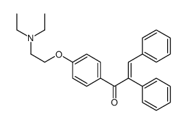 (E)-1-[4-[2-(diethylamino)ethoxy]phenyl]-2,3-diphenylprop-2-en-1-one Structure