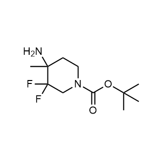 4-氨基-3,3-二氟-4-甲基哌啶-1-羧酸叔丁酯结构式