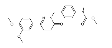 2-(4-ethoxycarbonylaminobenzyl)-6-(3,4-dimethoxyphenyl)-2,3,4,5-tetrahydro-pyridazin-3-one Structure