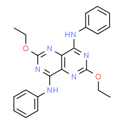 4,8-Dianilino-2,6-diethoxypyrimido[5,4-d]pyrimidine结构式