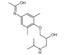 N-[3,5-Dimethyl-4-(2-hydroxy-3-isopropylaminopropoxy)phenyl]acetamide Structure
