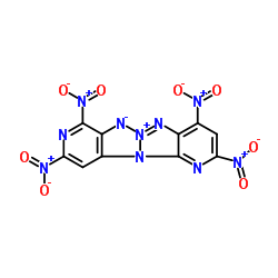 2,4,8,10-Tetranitro-7H-pyrido[3'',4'':4',5'][1,2,3]triazolo[2',1':2,3][1,2,3]triazolo[4,5-b]pyridin-6-ium Structure