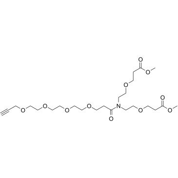 N-(Propargyl-PEG4-carbonyl)-N-bis(PEG1-methyl ester)图片