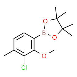 3-Chloro-2-methoxy-4-methylphenylboronic acid pinacol ester结构式