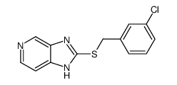 2-[(3-chlorophenyl)methylsulfanyl]-3H-imidazo[4,5-c]pyridine Structure