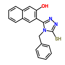 3-(4-benzyl-5-sulfanyl-4H-1,2,4-triazol-3-yl)naphthalen-2-ol Structure