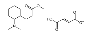 [2-(3-ethoxy-3-oxopropyl)cyclohexyl]dimethylammonium hydrogen maleate结构式