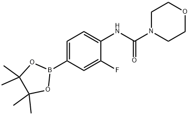 N-[2-fluoro-4-(4,4,5,5-tetramethyl-1,3,2-dioxaborolan-2-yl)phenyl]morpholine-4-carboxamide Structure