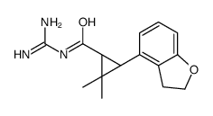 (1R,3R)-N-(diaminomethylidene)-3-(2,3-dihydro-1-benzofuran-4-yl)-2,2-dimethylcyclopropane-1-carboxamide Structure
