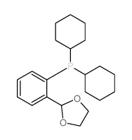 (2-(1,3-DIOXOLAN-2-YL)PHENYL)DICYCLOHEXYLPHOSPHINE Structure